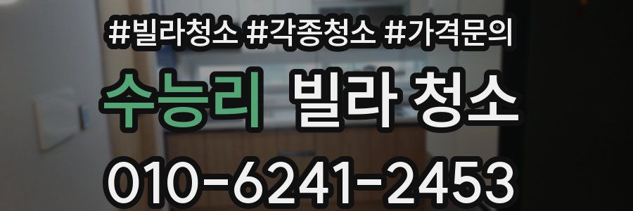 수능리 빌라 청소