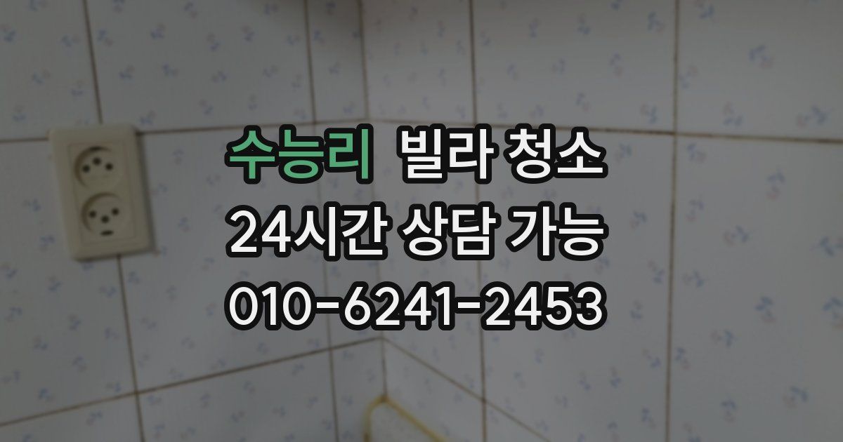 수능리 빌라 청소