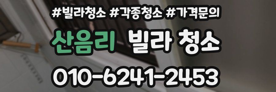 산음리 빌라 청소