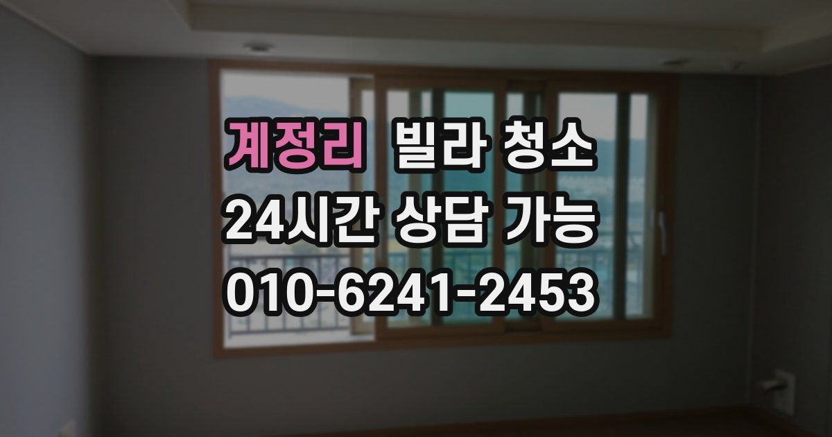 계정리 빌라 청소