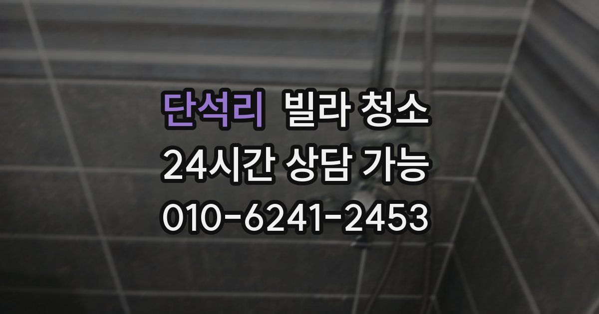 단석리 빌라 청소