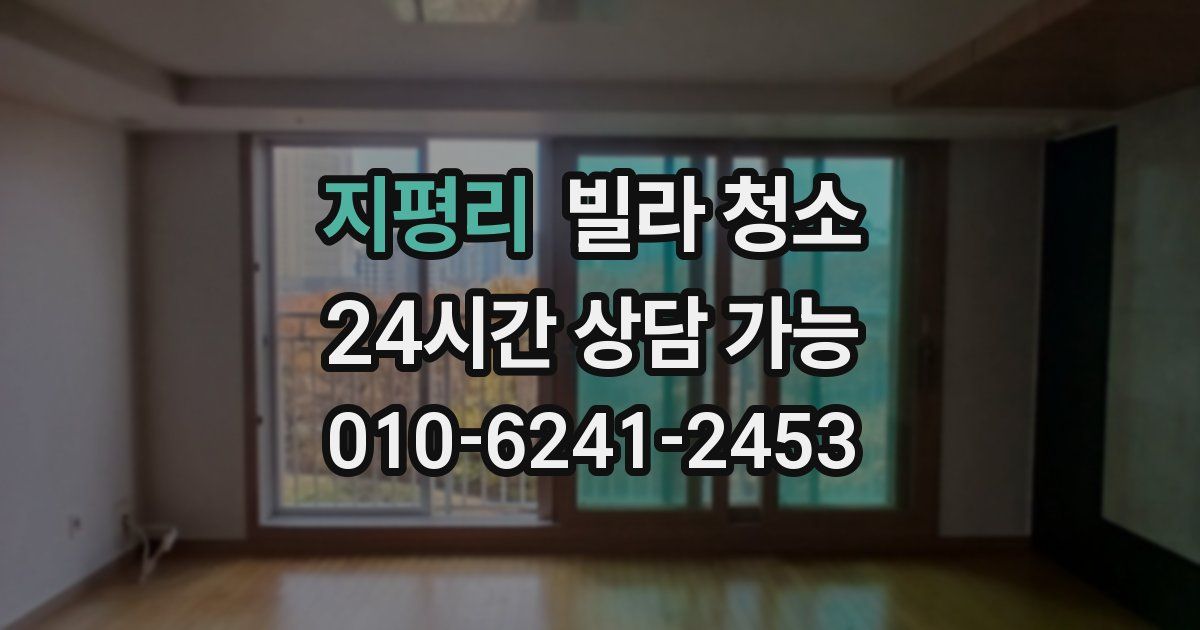 지평리 빌라 청소