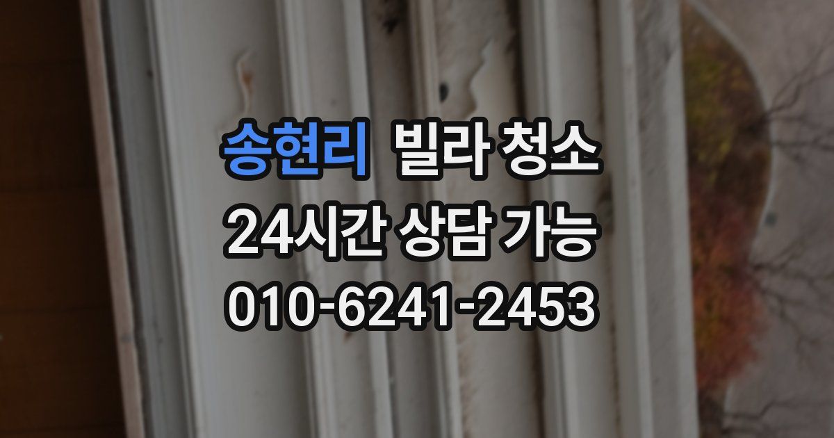 송현리 빌라 청소