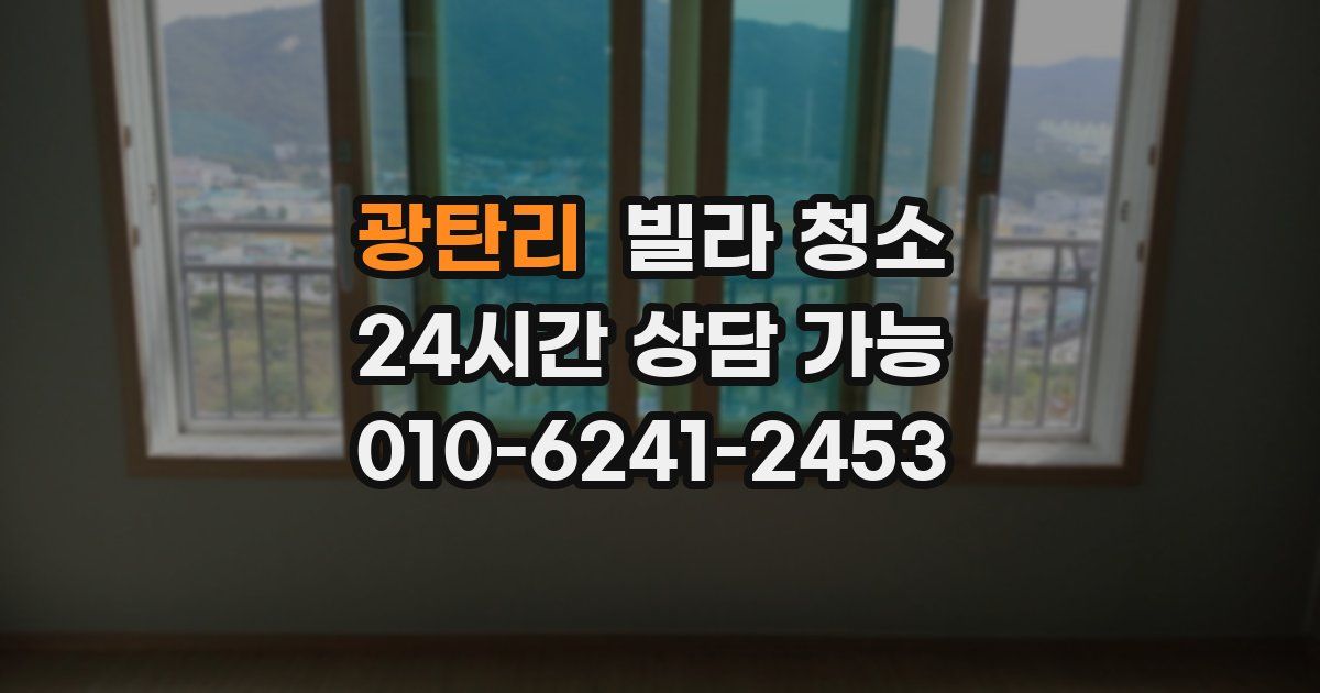 광탄리 빌라 청소