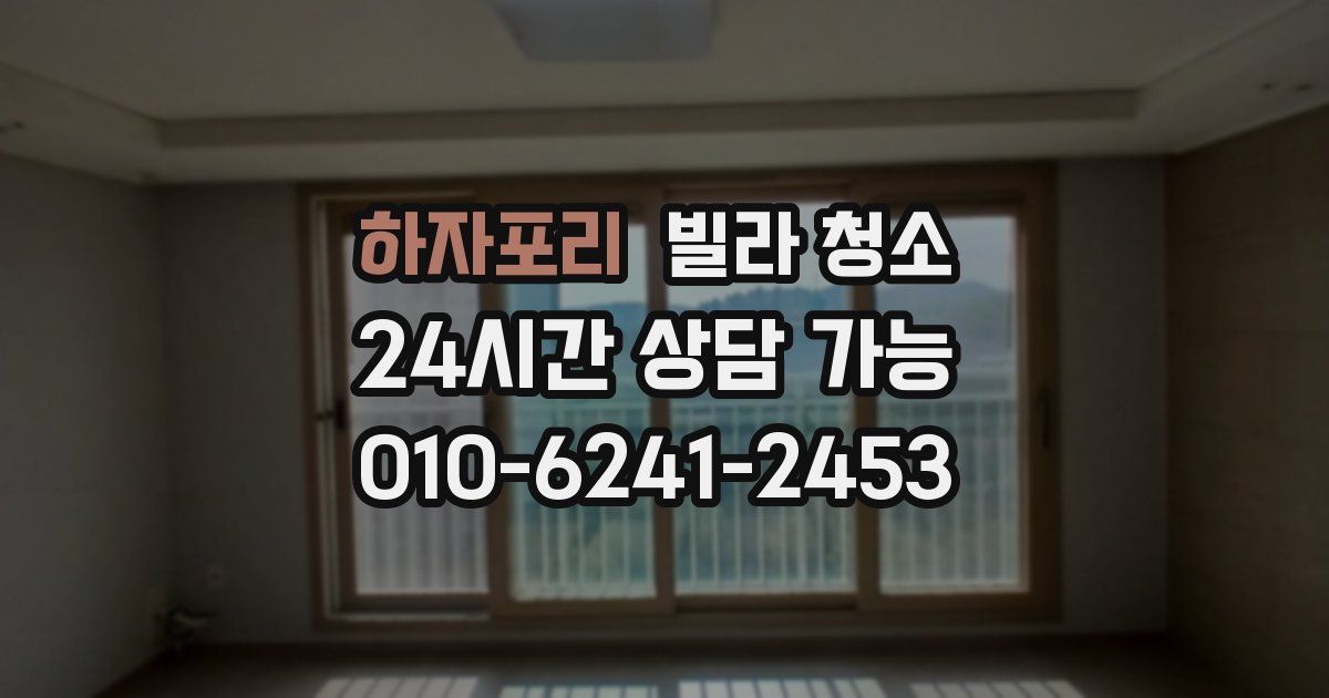 하자포리 빌라 청소