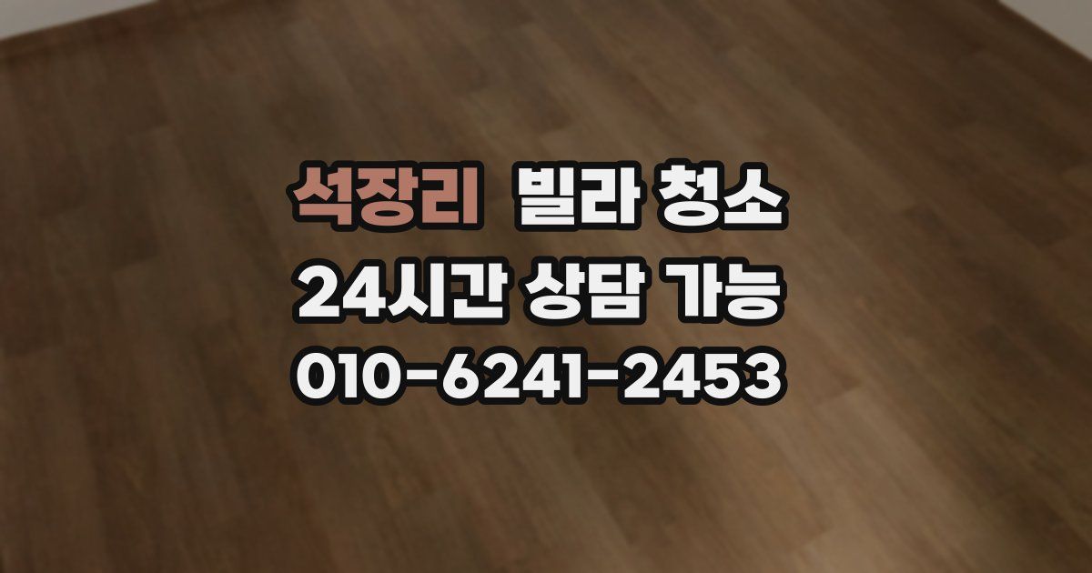 석장리 빌라 청소