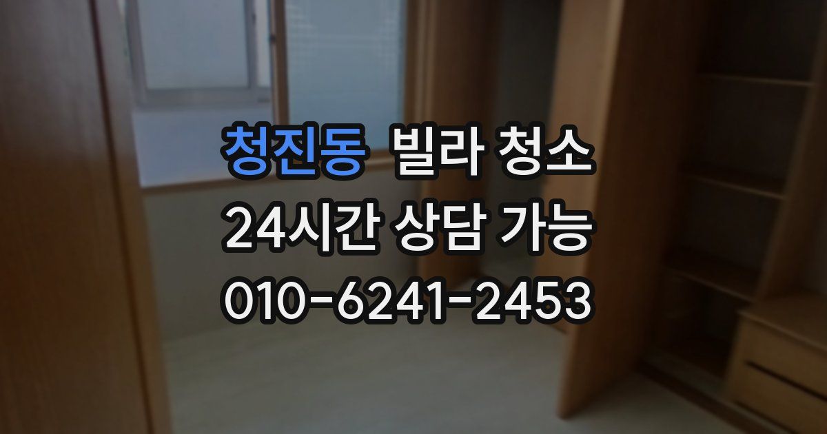 청진동 빌라 청소