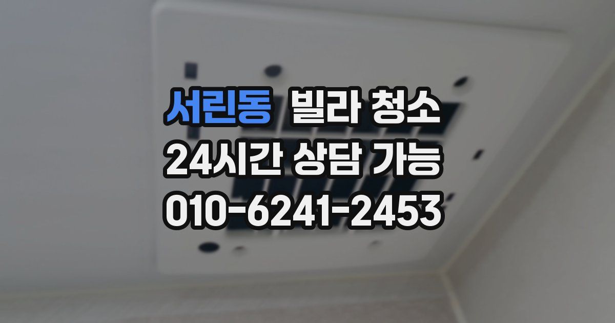 서린동 빌라 청소