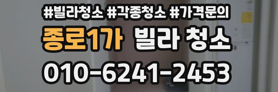 종로1가 빌라 청소