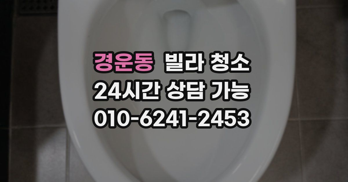 경운동 빌라 청소