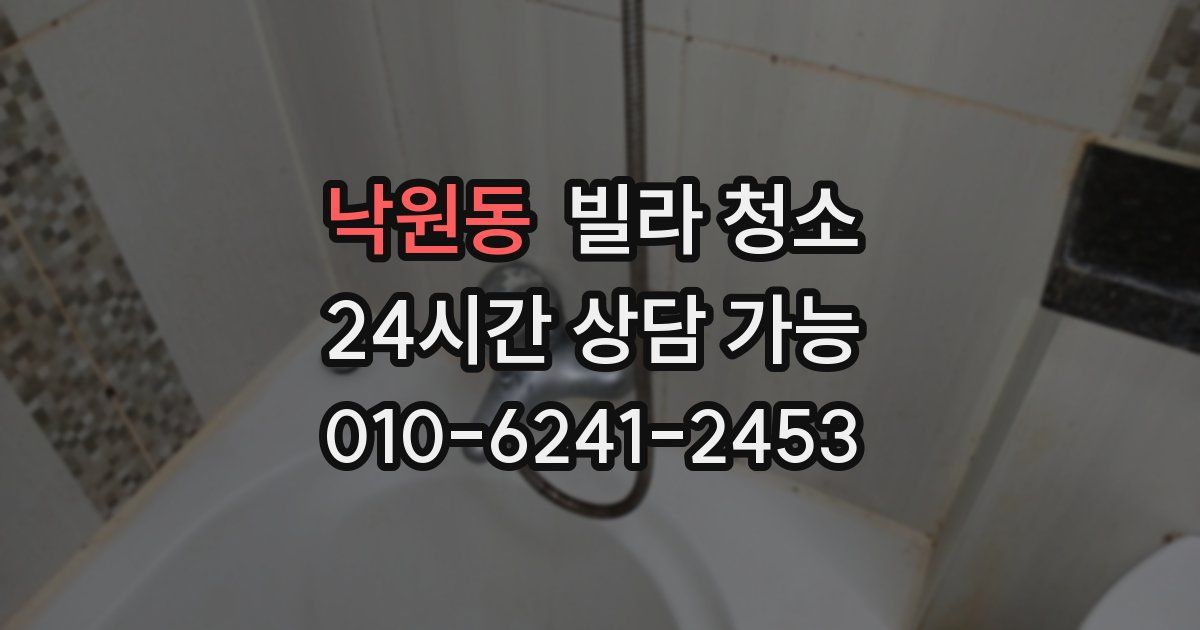 낙원동 빌라 청소