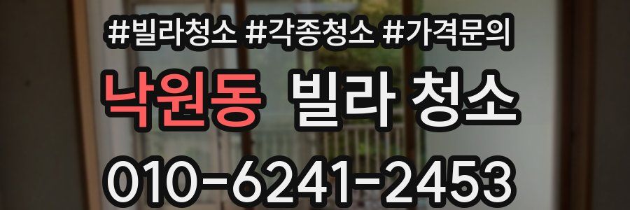 낙원동 빌라 청소