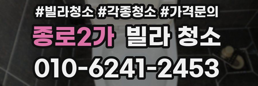 종로2가 빌라 청소