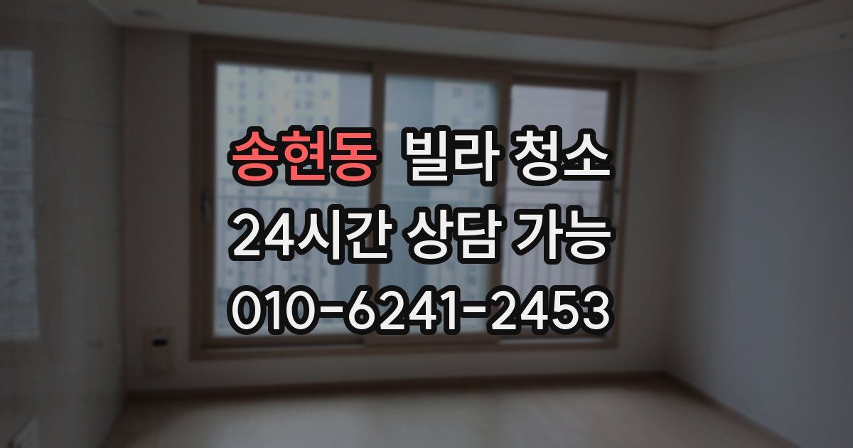 송현동 빌라 청소