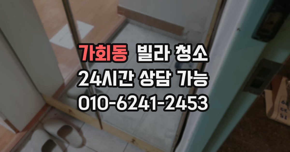가회동 빌라 청소