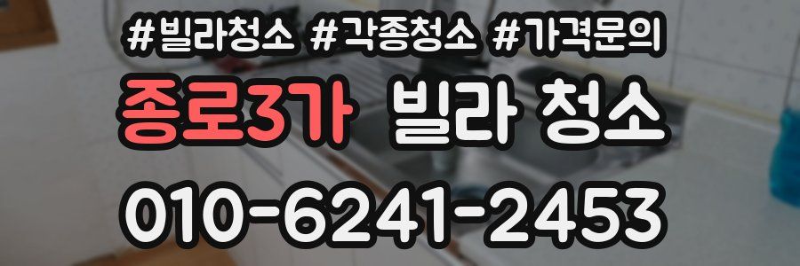 종로3가 빌라 청소