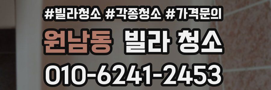 원남동 빌라 청소