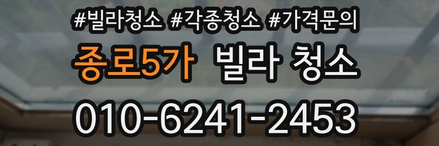 종로5가 빌라 청소