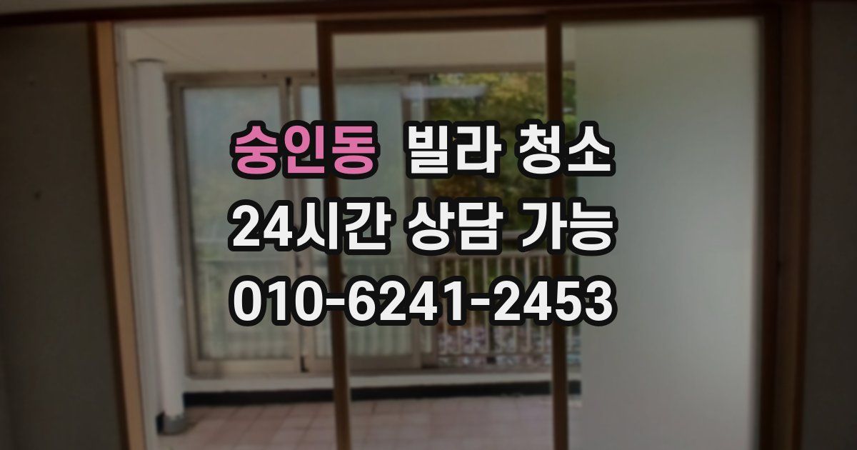 숭인동 빌라 청소