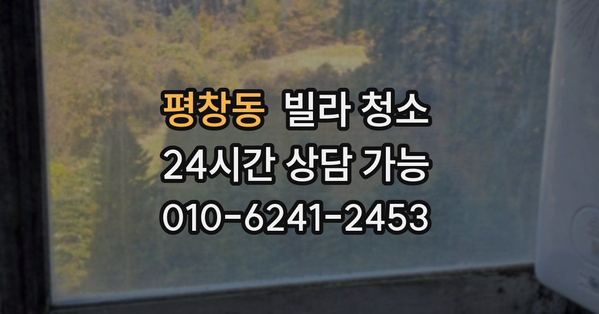 평창동 빌라 청소