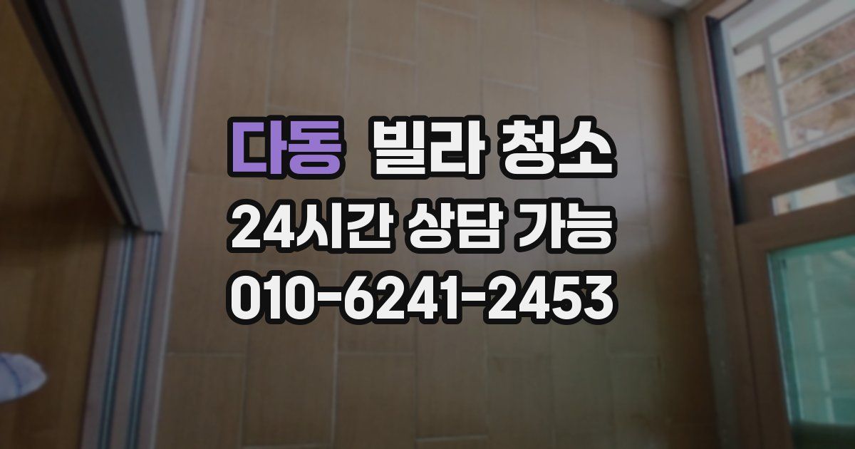 다동 빌라 청소