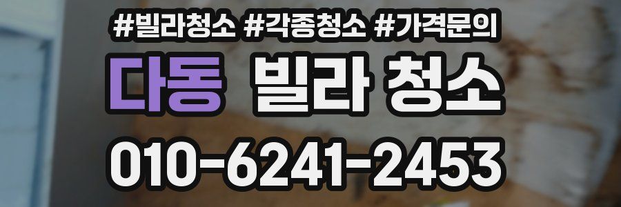 다동 빌라 청소