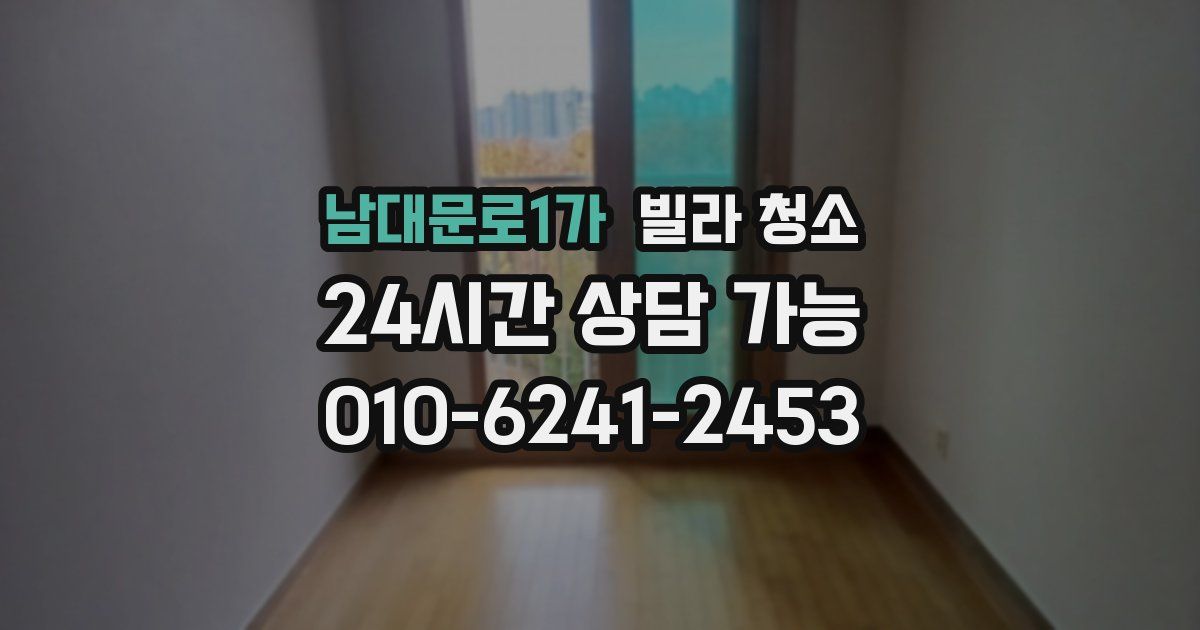 남대문로1가 빌라 청소