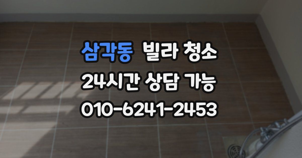 삼각동 빌라 청소