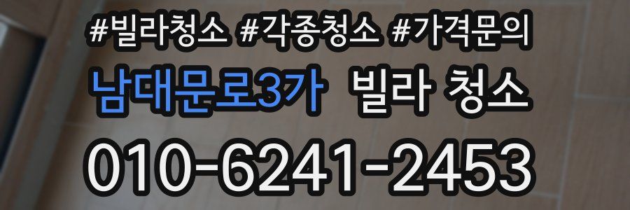 남대문로3가 빌라 청소