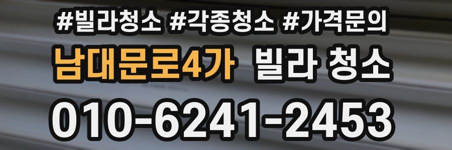 남대문로4가 빌라 청소