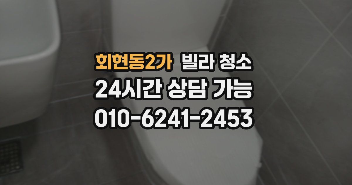 회현동2가 빌라 청소