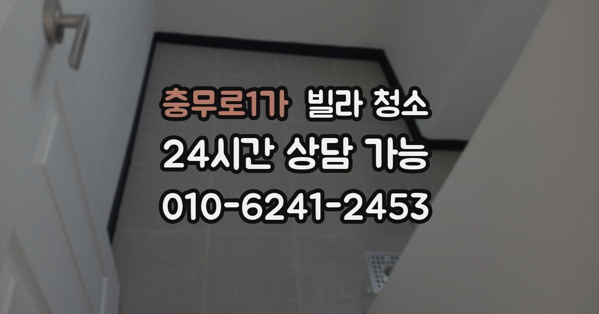 충무로1가 빌라 청소