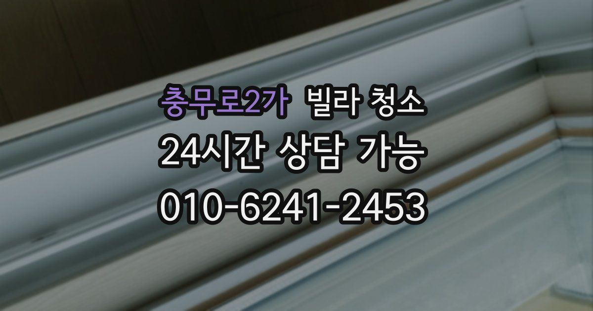 충무로2가 빌라 청소