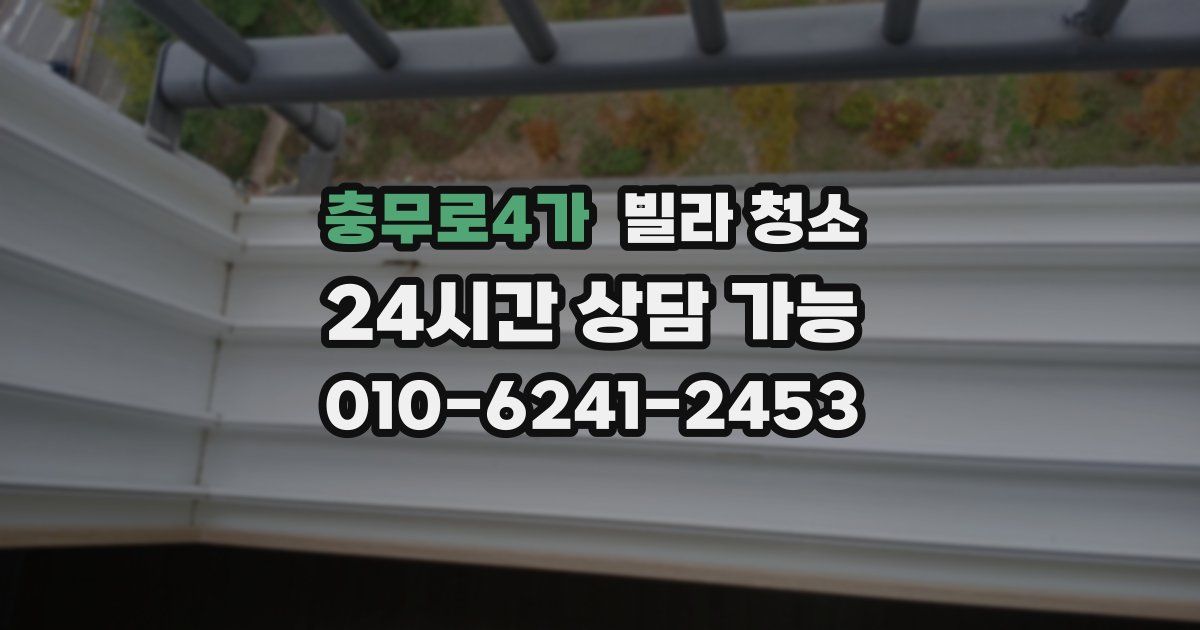 충무로4가 빌라 청소