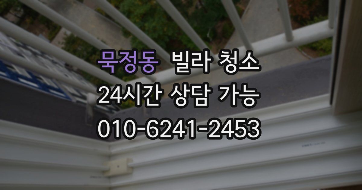 묵정동 빌라 청소