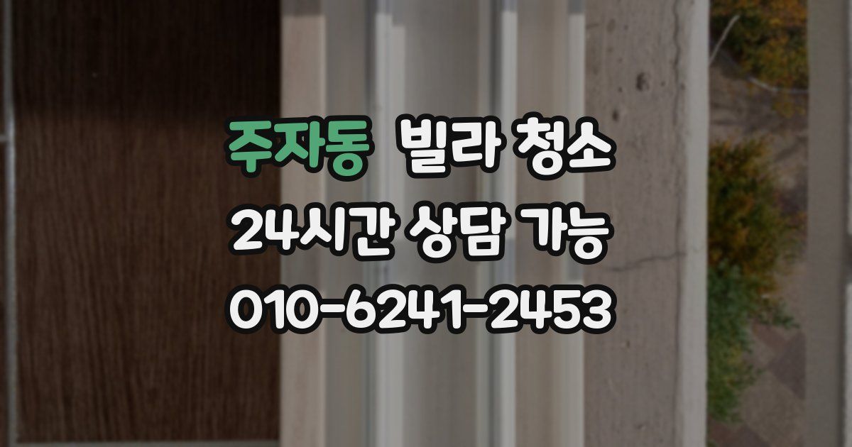 주자동 빌라 청소