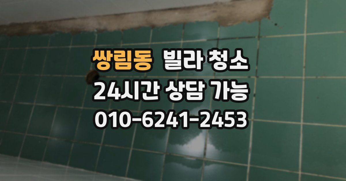 쌍림동 빌라 청소