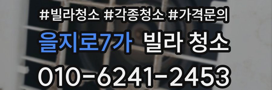 을지로7가 빌라 청소