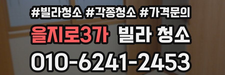 을지로3가 빌라 청소