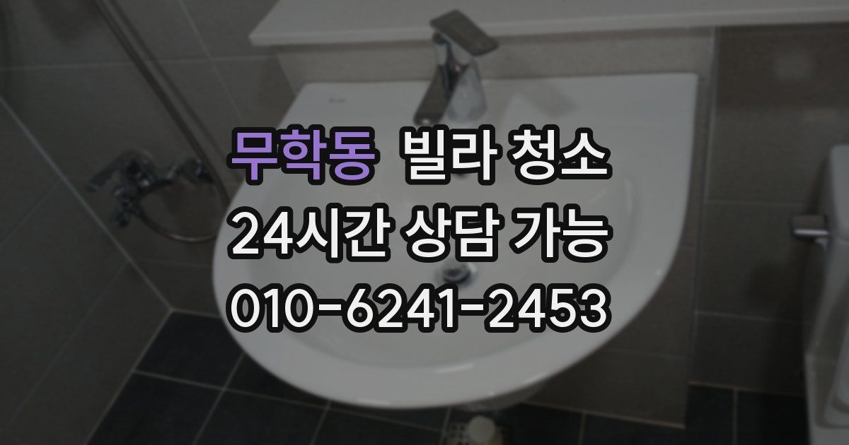 무학동 빌라 청소