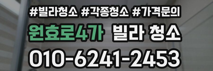 원효로4가 빌라 청소