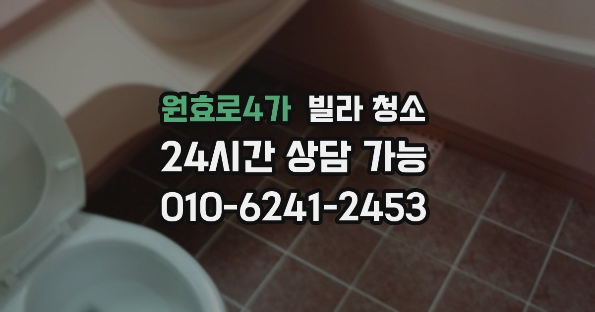 원효로4가 빌라 청소