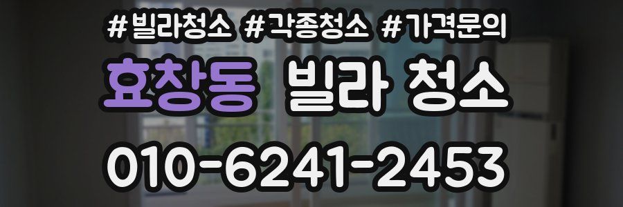 효창동 빌라 청소