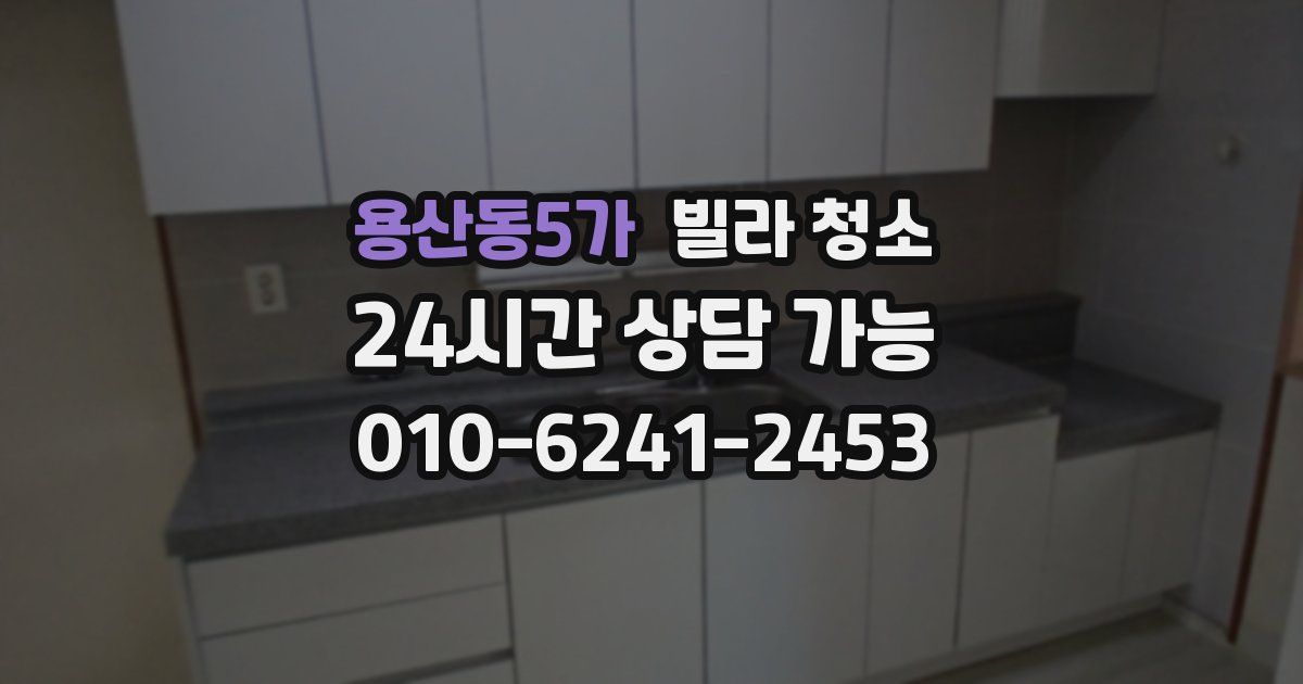 용산동5가 빌라 청소
