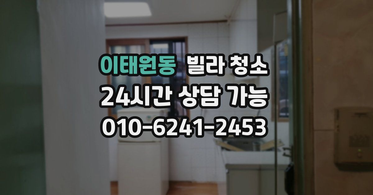 이태원동 빌라 청소