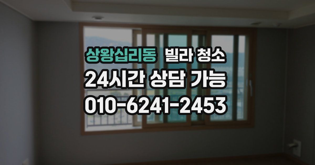 상왕십리동 빌라 청소