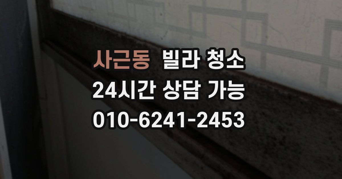 사근동 빌라 청소