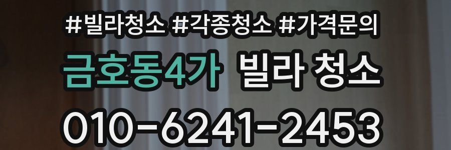 금호동4가 빌라 청소