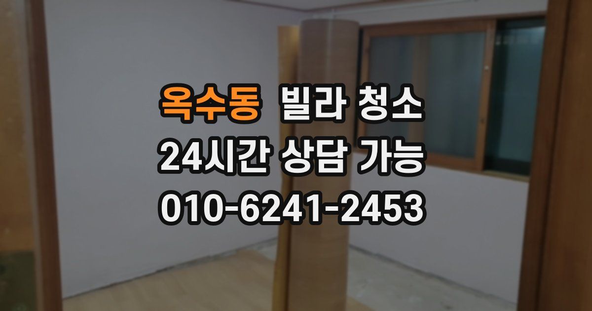 옥수동 빌라 청소