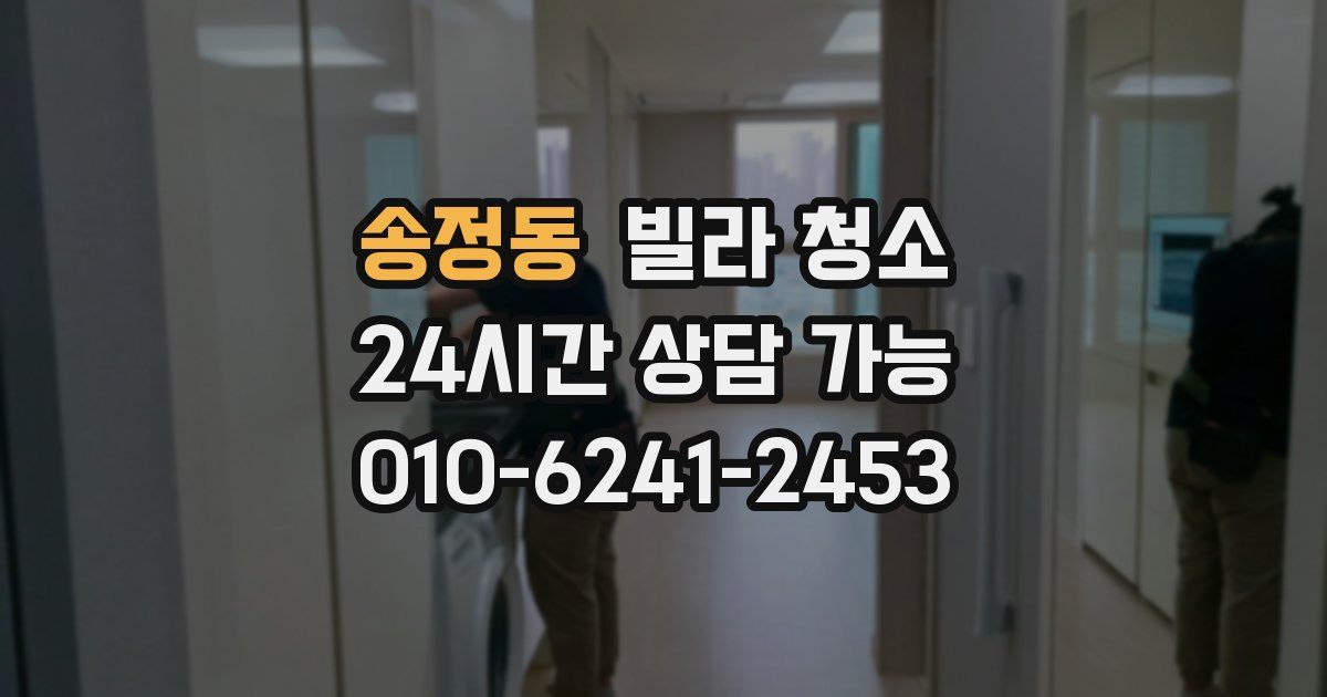 송정동 빌라 청소